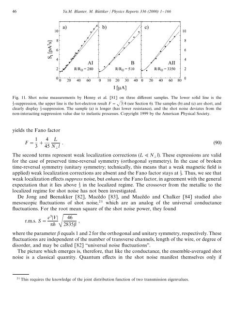 shot noise in mesoscopic conductors - Low Temperature Laboratory