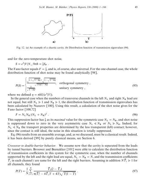 shot noise in mesoscopic conductors - Low Temperature Laboratory