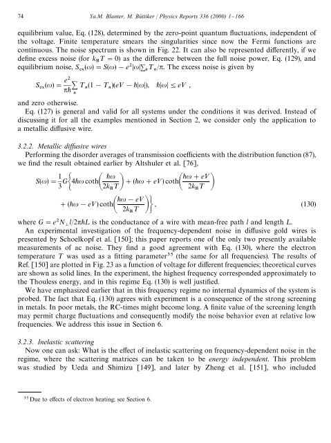 shot noise in mesoscopic conductors - Low Temperature Laboratory