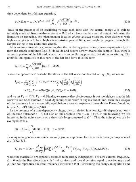 shot noise in mesoscopic conductors - Low Temperature Laboratory