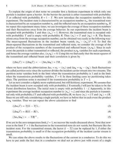 shot noise in mesoscopic conductors - Low Temperature Laboratory