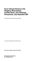 Fecal–Indicator Bacteria in the Allegheny, Monongahela, and Ohio ...