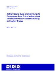 Software User's Guide for Determining the Pennsylvania Scour ...