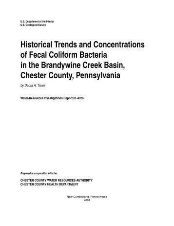 Historical Trends and Concentrations of Fecal Coliform Bacteria in ...