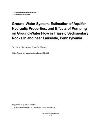 Ground-Water System, Estimation of Aquifer Hydraulic Properties ...