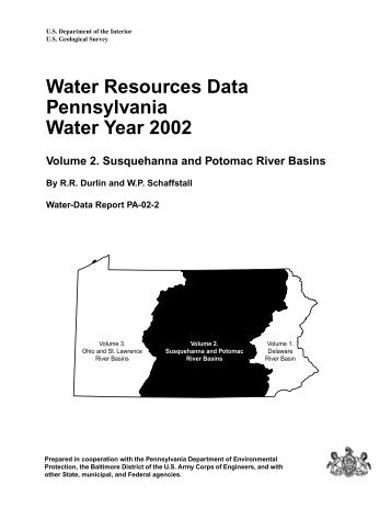 Water Resources Data Pennsylvania Water Year 2002 Volume 2 ...