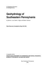 Geohydrology of Southeastern Pennsylvania - Center for ...