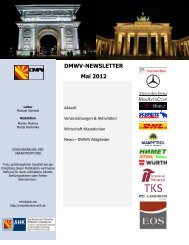 DMWV-NEWSLETTER Mai 2012 - AHK Mazedonien