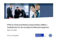 IFRS for Small and Medium-Sized Entities (SMEs) – Implikationen ...