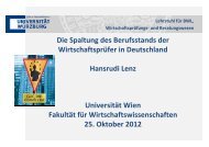25. Oktober 2012 Professor Dr. Hansrudi Lenz - Lehrstuhl für ...