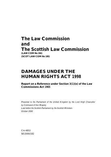 damages under the human rights act 1998 - Law Commission