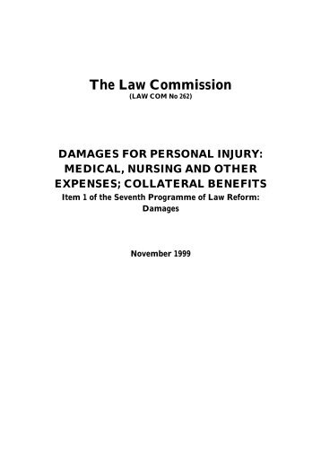 Damages for Personal Injury: Medical, Nursing ... - Law Commission