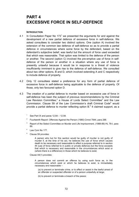 lc290 Partial Defences to Murder report - Law Commission