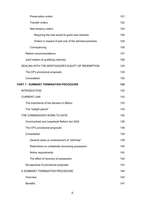 Termination of Tenancies for Tenant Default - Law Commission