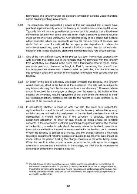 Termination of Tenancies for Tenant Default - Law Commission