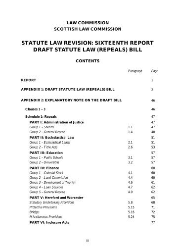 STATUTE LAW REVISION: SIXTEENTH ... - Law Commission