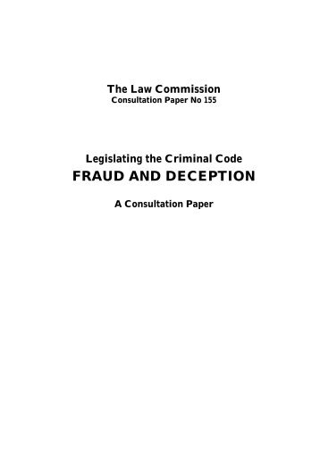 Legislating the Criminal Code FRAUD AND ... - Law Commission