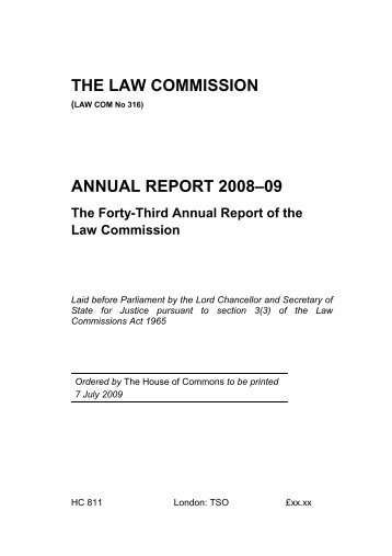 THE LAW COMMISSION - Law Commission - Ministry of Justice