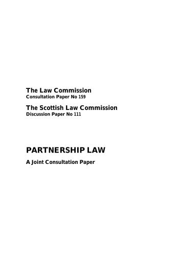 cp159 Partnership Law Consultation - Law Commission