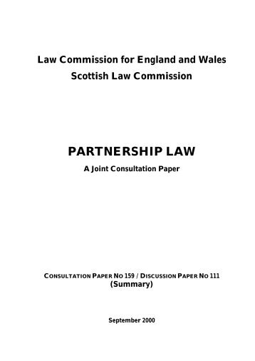 Partnership Law Consultation Summary - Law Commission