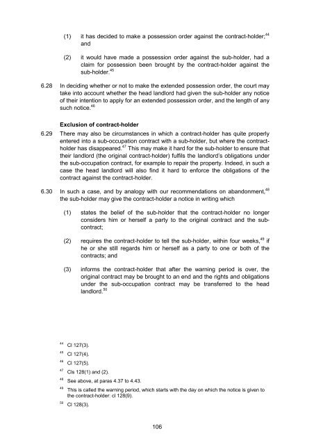 Renting Homes: The Final Report - Law Commission