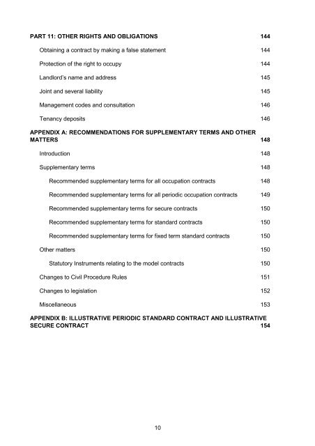 Renting Homes: The Final Report - Law Commission