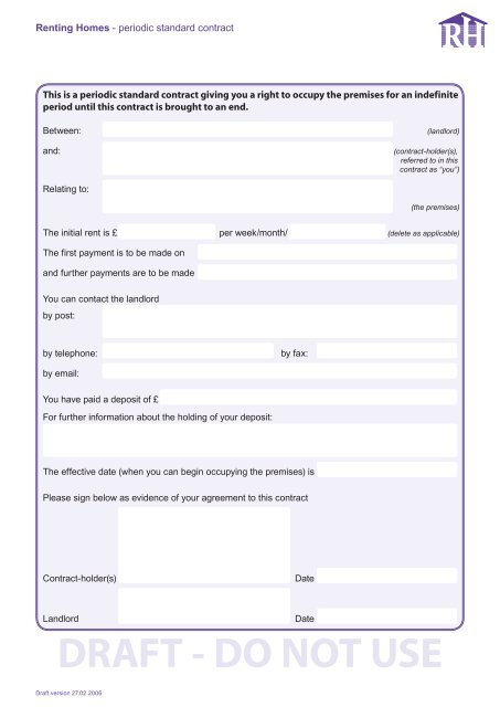 Renting Homes: The Final Report - Law Commission