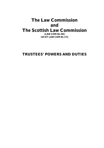 Trustees' Powers and Duties - Law Commission