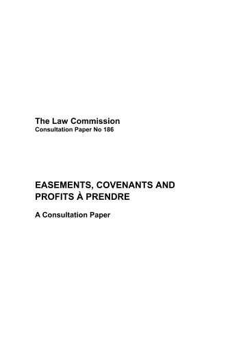 easements, covenants and profits à prendre - Law Commission