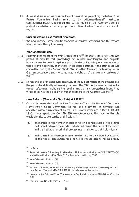 cp149 Consents to Prosecution consultation - Law Commission