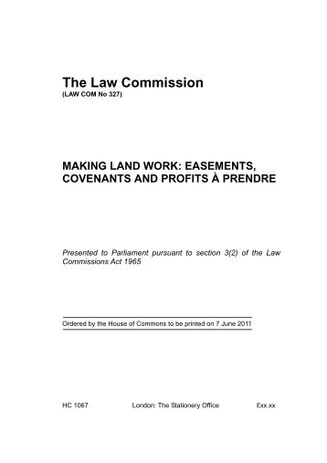 Making Land Work: Easements, Covenants and ... - Law Commission