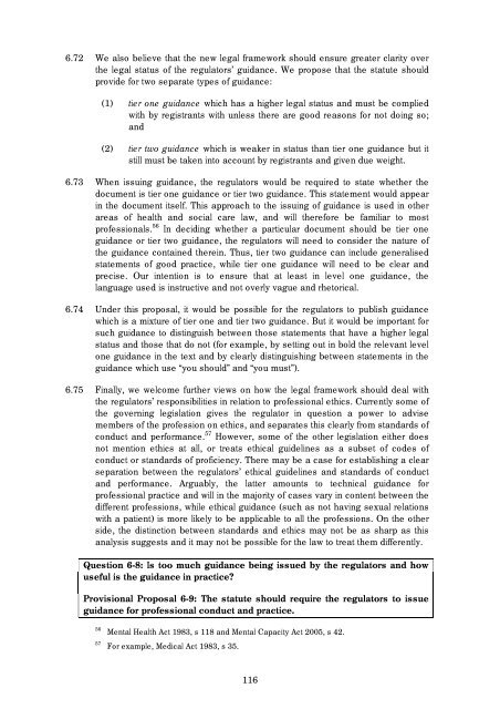 Regulation of Health and Social Care Professionals Consultation