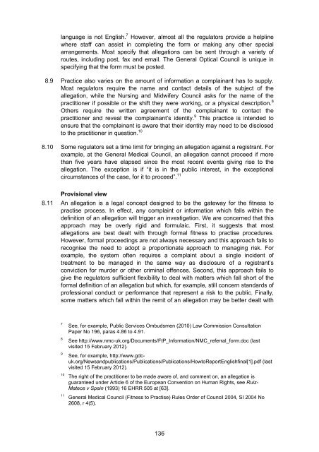 Regulation of Health and Social Care Professionals Consultation