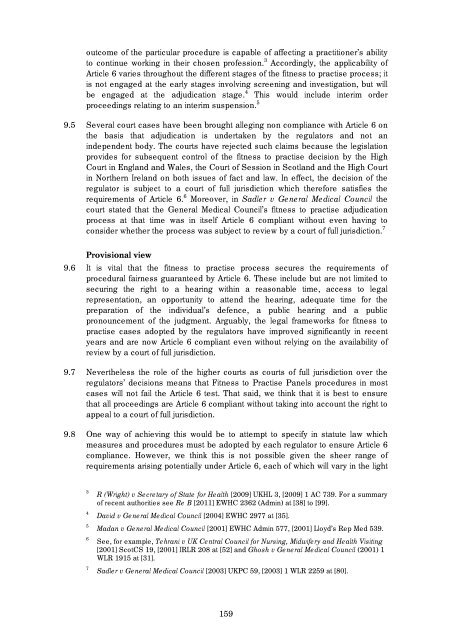 Regulation of Health and Social Care Professionals Consultation