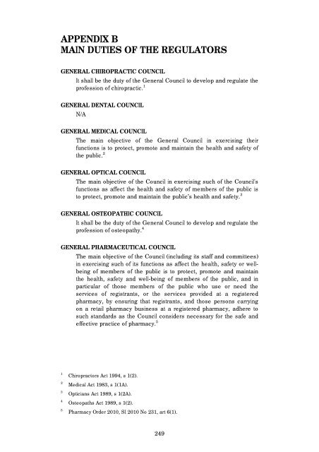 Regulation of Health and Social Care Professionals Consultation