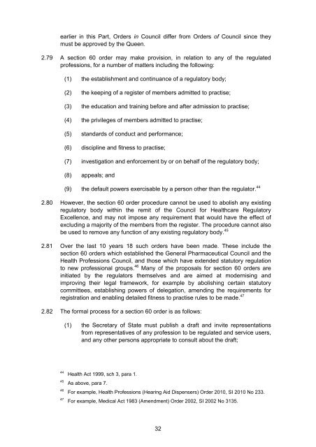 Regulation of Health and Social Care Professionals Consultation