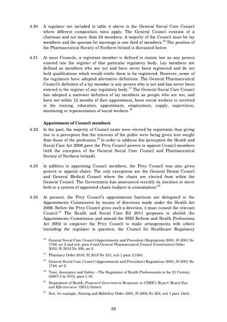 Regulation of Health and Social Care Professionals Consultation