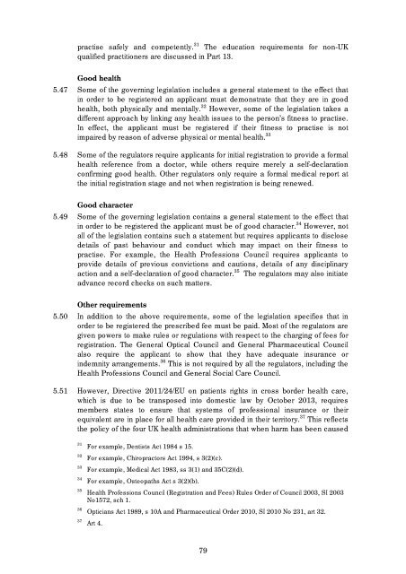 Regulation of Health and Social Care Professionals Consultation