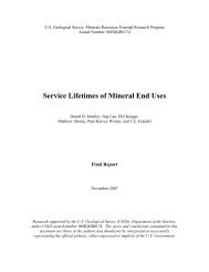 Service Lifetimes of Mineral End Uses - Mineral Resources Program ...