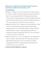 Publications resulting from USGS global mineral resource ...