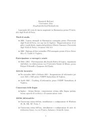 Emanuele Bottazzi Curriculum Vitae des desproduction ... - SELP