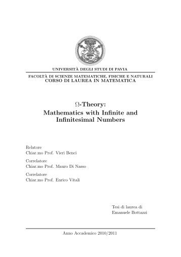 Ω-Theory: Mathematics with Infinite and Infinitesimal Numbers - SELP