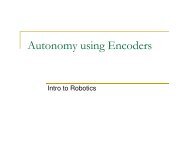 Autonomy using Encoders