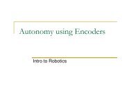 Autonomy using Encoders