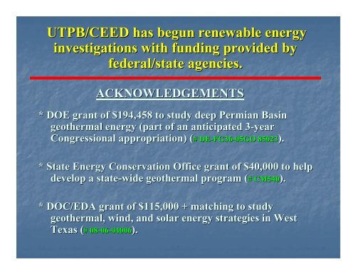 Geothermal Electric Power Projects In Texas