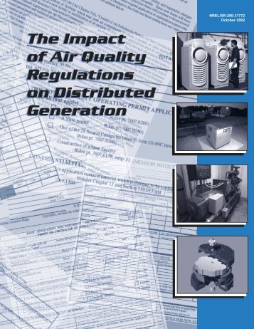 The Impact of Air Quality Regulations on Distributed ... - NREL