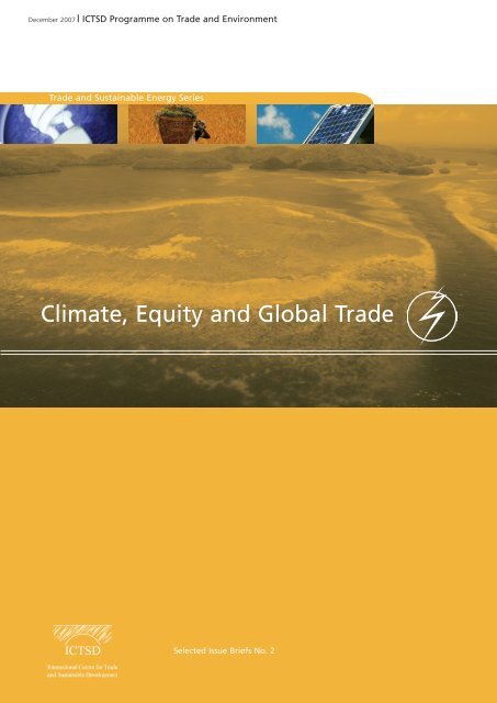Climate, Equity and Global Trade - ictsd