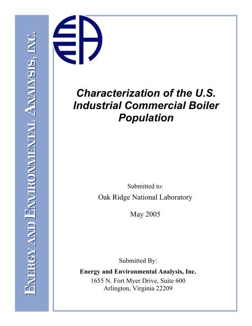 Characterization of the U.S. Industrial Commercial Boiler Population