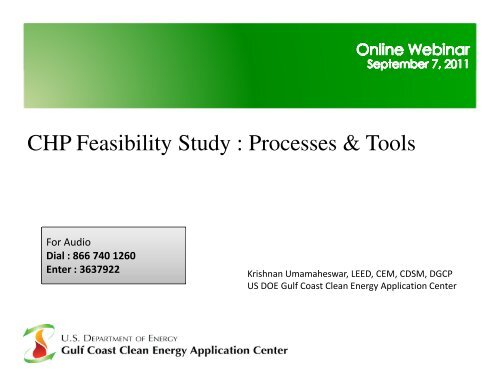 CHP Feasibility Study - Houston Advanced Research Center