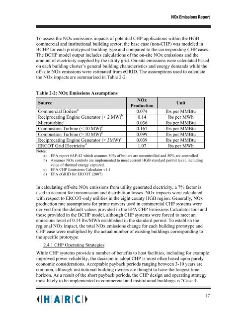 NOx Emissions Impacts from Widespread Deployment of CHP in ...